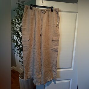 Caslon 100% Linen Cargo Pants